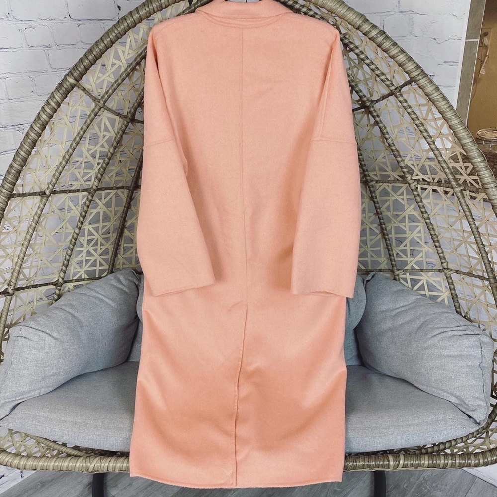 Zara Double Breasted Oversized Coat- Peachy Pink - Picture 8 of 8